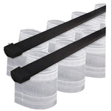 Double Wave Curtain Rail, Black