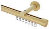 Channel Rod for Free Flow Curtains, 28mm Brushed Brass