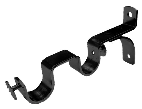 25mm Double Medium Duty Eyelet Bracket, Black – Curtain Hardware ...